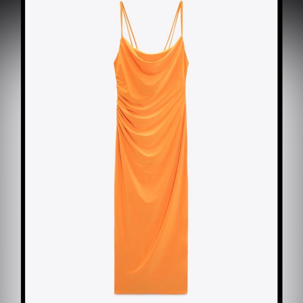 Zara Vibrant Orange Dress